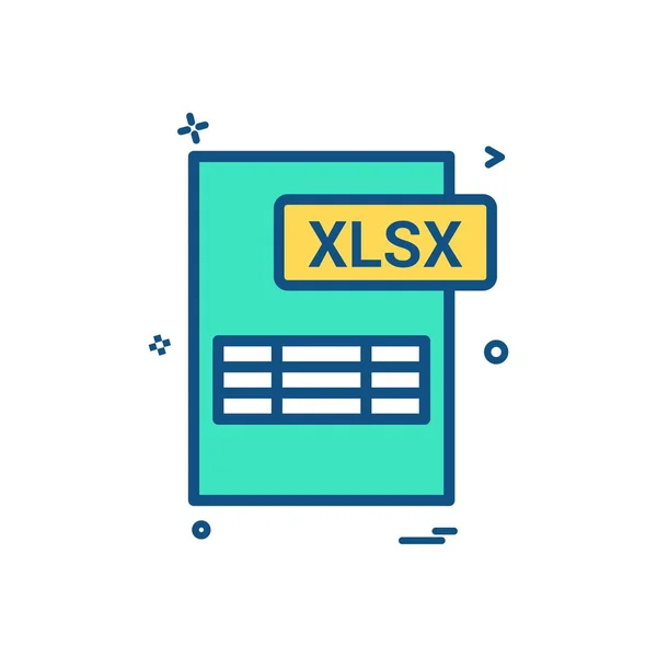 Xlsx文件格式图标矢量设计 — 图库矢量图片