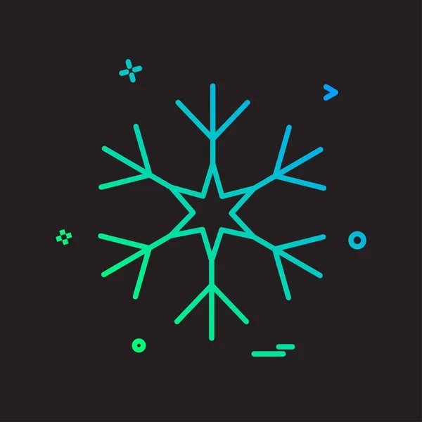 Colorful Snowflake Icon Black Background — Stock Vector