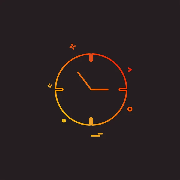 Reloj Hora Fecha Icono — Archivo Imágenes Vectoriales