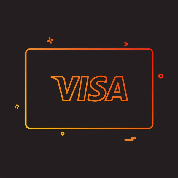Вектор Дизайна Иконок Карты Visa — стоковый вектор