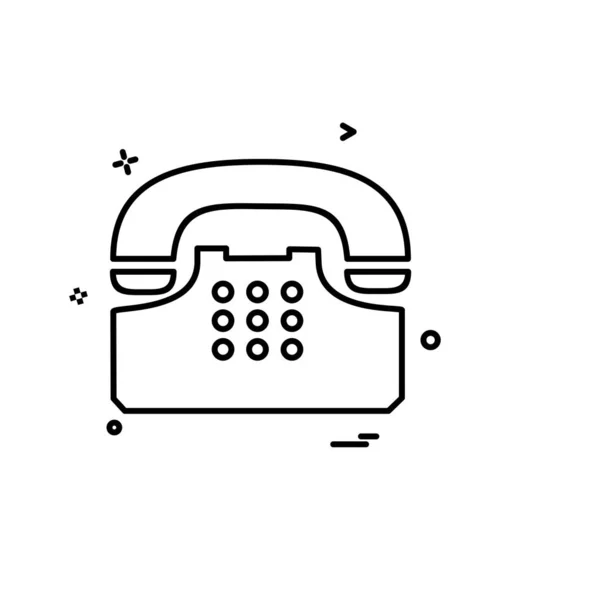 Telephone Icon Design Vector — Stock Vector