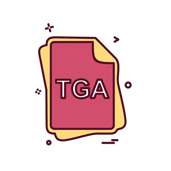 Tga ファイルの種類アイコン デザインのベクトル — ストックベクタ