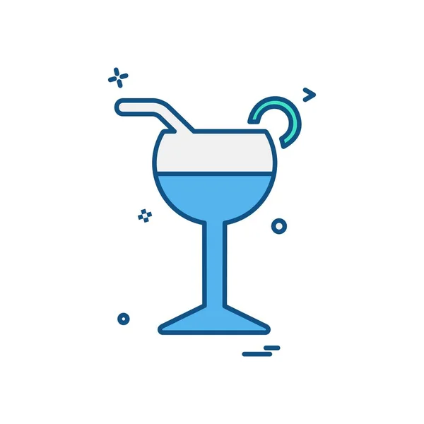 Drink Icon Design Bunte Vektorillustration — Stockvektor