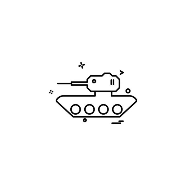 Tanque Militar Arma Guerra Ícone Vetor Design —  Vetores de Stock