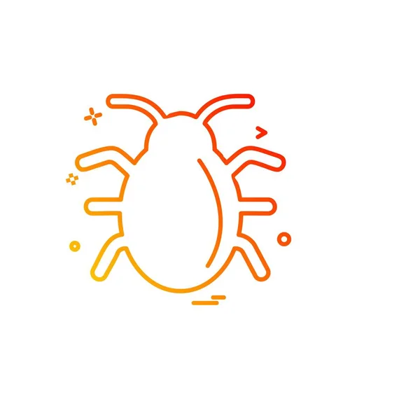 Bug Icon Design Vector — Stock Vector