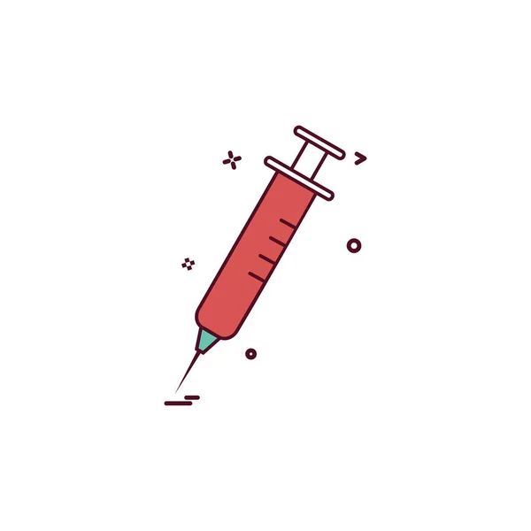 Blood Injection Steroid Syringe Vaccine Icon Vector Design — Stock Vector