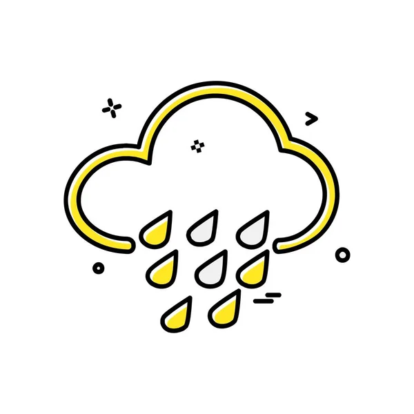 Wolke Icon Design Bunte Vektorillustration — Stockvektor