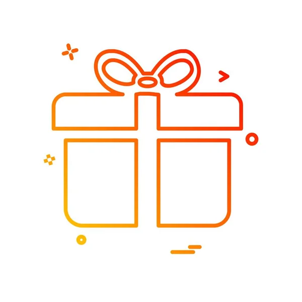 Geschenkbox Symbol Design Vektor Illustration — Stockvektor