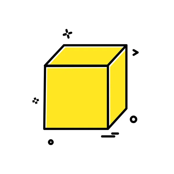 Vetor Design Ícone Cubo —  Vetores de Stock