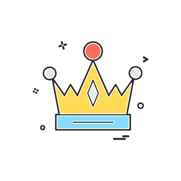 Crown Empire King Icon Vector Design — Stock Vector