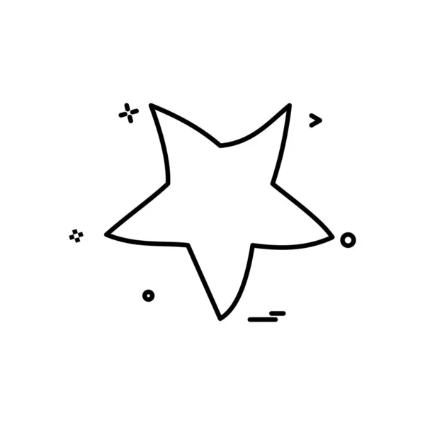 Зоряна Плоска Проста Піктограма Білому Тлі — стоковий вектор