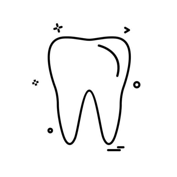 Ilustração Vetor Ícone Dente Humano —  Vetores de Stock