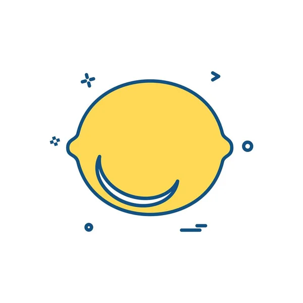 Zitronen Icon Designvektor — Stockvektor