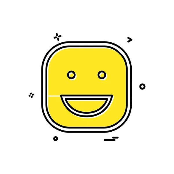 Glücklich Emoji Symbol Design Vektor — Stockvektor