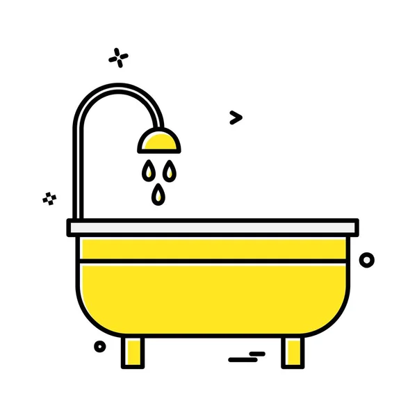 Icono Baño Vector Diseño — Archivo Imágenes Vectoriales