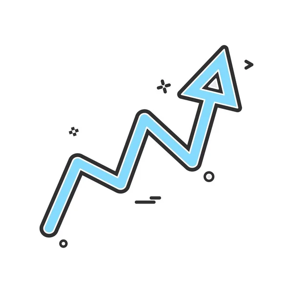 Gráfico Flecha Progreso Hasta Diseño Vectores Icono — Archivo Imágenes Vectoriales
