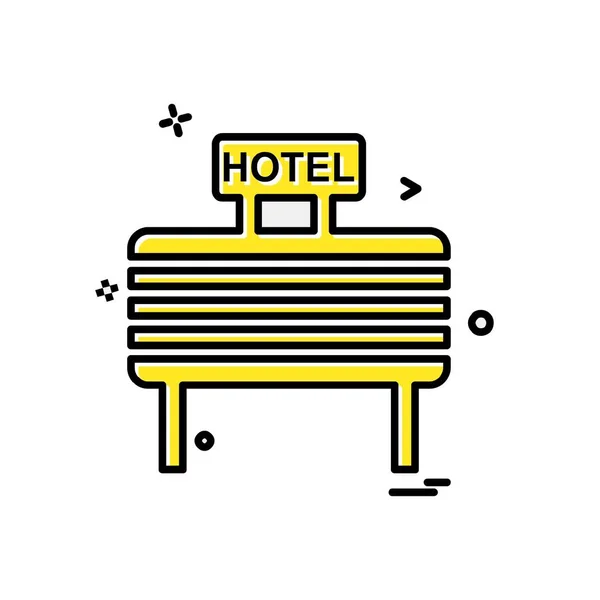 Hotel Icono Diseño Vector — Vector de stock