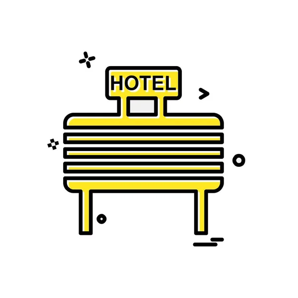 Hotel Icon Design Vector — Stock Vector