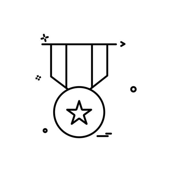Іконка Медалі Нагороди Векторний Дизайн — стоковий вектор