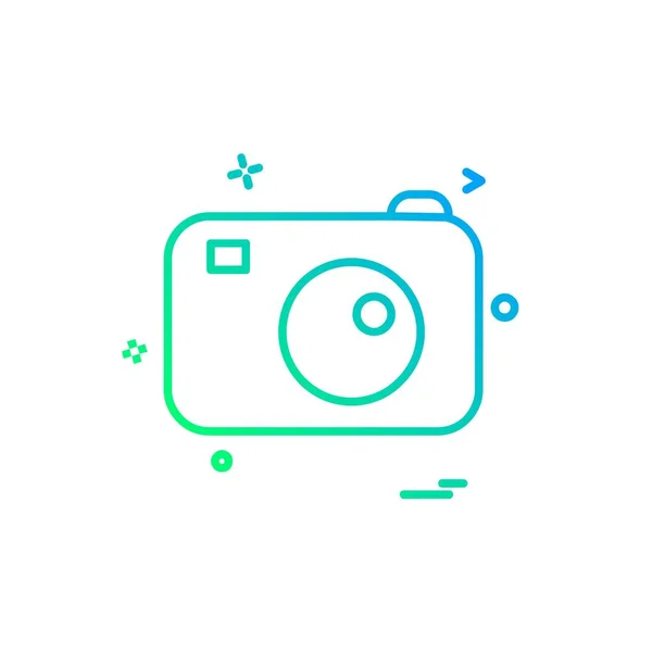 Camera Icon Design Vector — Stock Vector