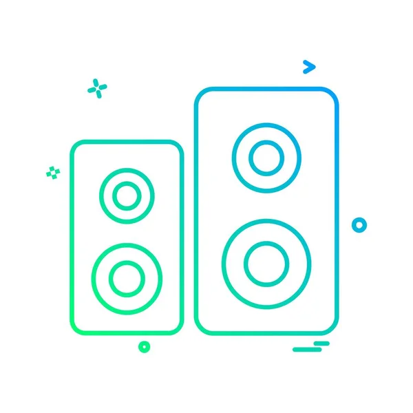 Speaker Pictogram Ontwerp Kleurrijke Vectorillustratie — Stockvector