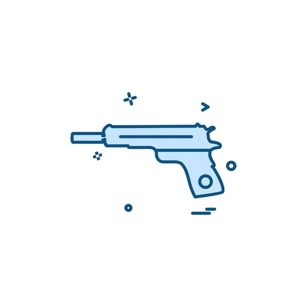 Gun Icon Design Vector — Stock Vector