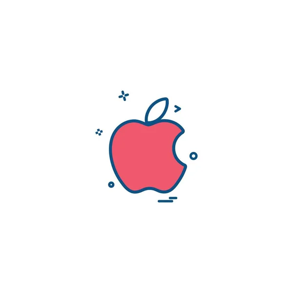 Vetor Design Ícone Apple —  Vetores de Stock
