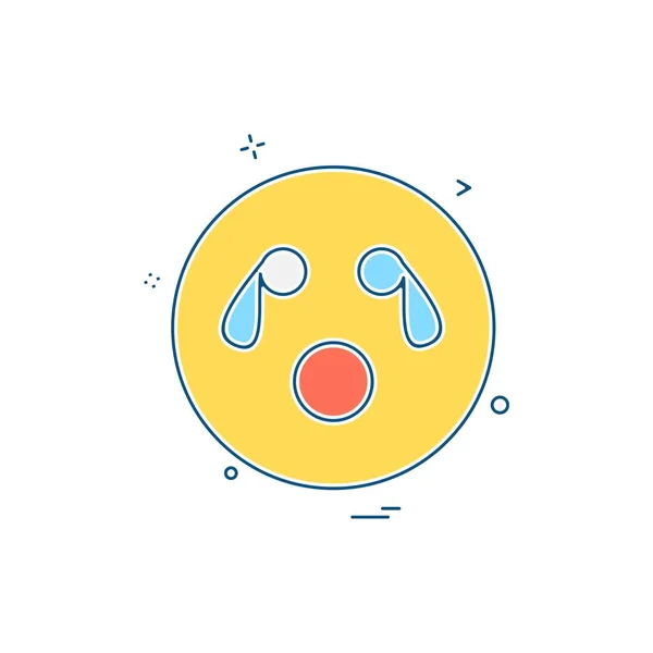 Design Ícone Emoji Ilustração Vetorial — Vetor de Stock