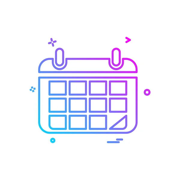 Icono Calendario Vector Diseño — Vector de stock