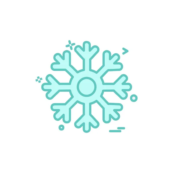 Copos Nieve Icono Diseño Vector Ilustración — Archivo Imágenes Vectoriales