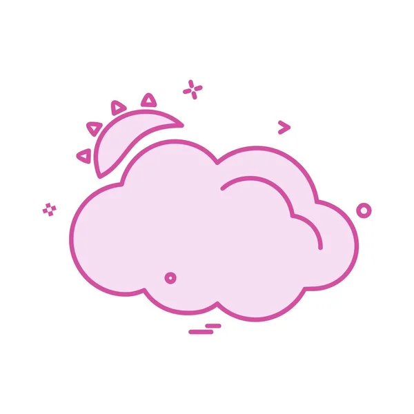 Nube Icono Diseño Vector — Vector de stock