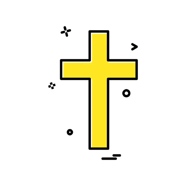 Vecteur Conception Icône Croix — Image vectorielle