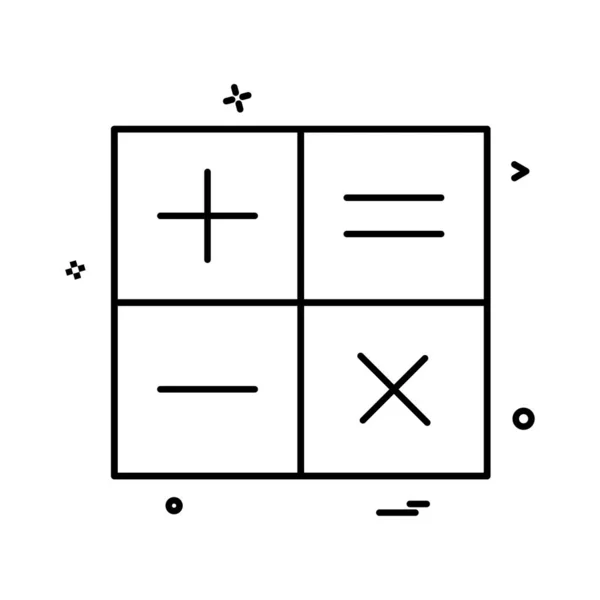 Calcolatrice Matematica Icona Vettoriale Design — Vettoriale Stock