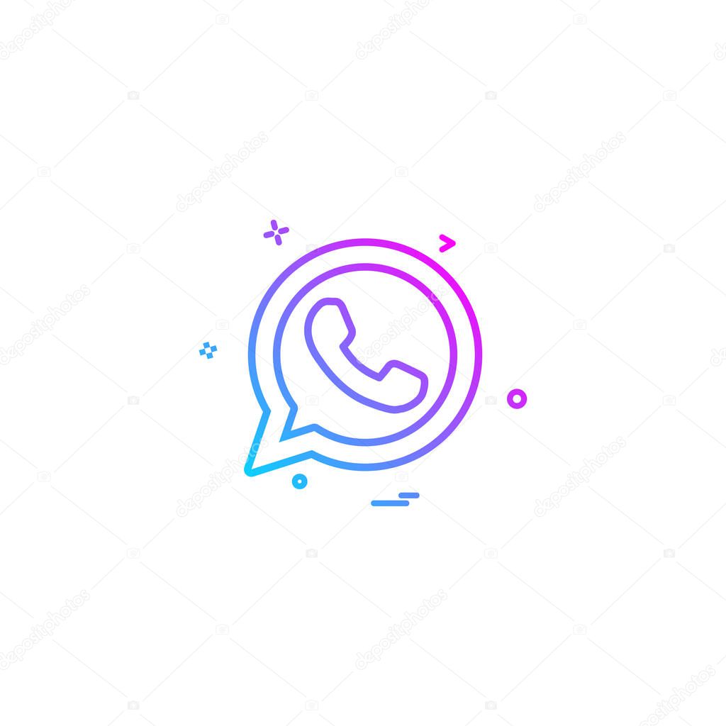 Whatsapp icon design vector
