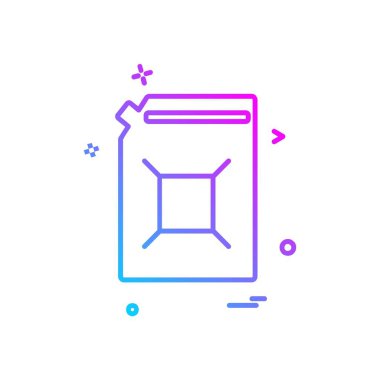 Şişe simgesi tasarım, renkli vektör çizim