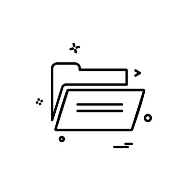 Klasör simgesi tasarım vektör illustr