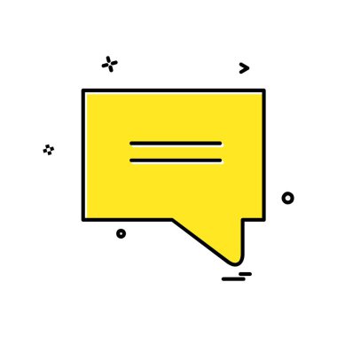 İleti simgesi tasarım vektörü