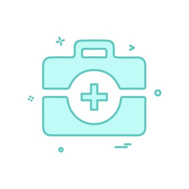 Tıbbi simge tasarım, renkli vektör çizim