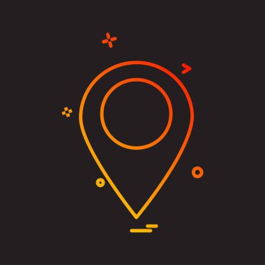 Gezinti simgesi tasarım, renkli vektör çizim