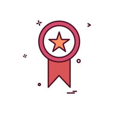 madalya ödülü yıldız simgesi vektör tasarımı