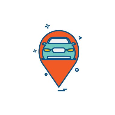 Araba atölyesi simge tasarım vektörü 