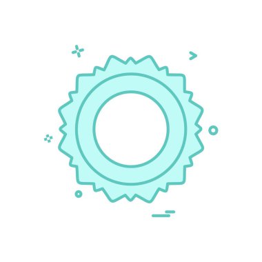 Güneş simgesi tasarım, renkli vektör çizim