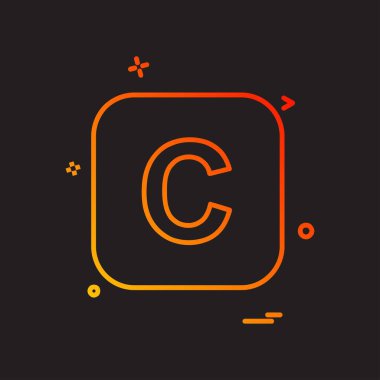 İngilizce alfabe simge tasarlamak vektör 