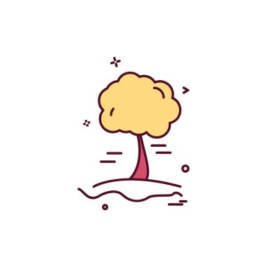 Ağaç simgesi tasarım vektörü