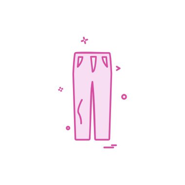 Pantolon simgesi tasarım vektörü