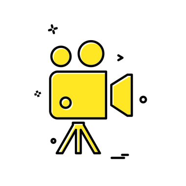 Kamera simgesi tasarım vektörü