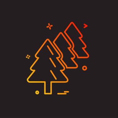 Noel ağacı simge tasarlamak vektör