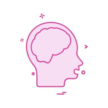 Beyin simge tasarlamak vektör