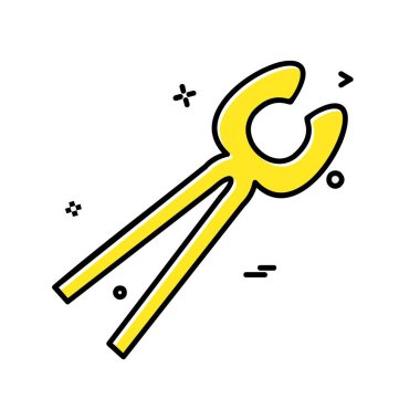 Donanım aracı simgesi tasarım, renkli vektör çizim 