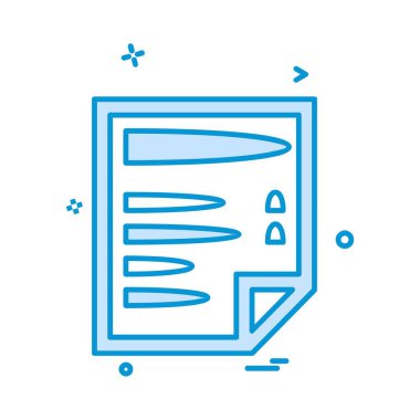 Belge simgesi tasarım vektörü 